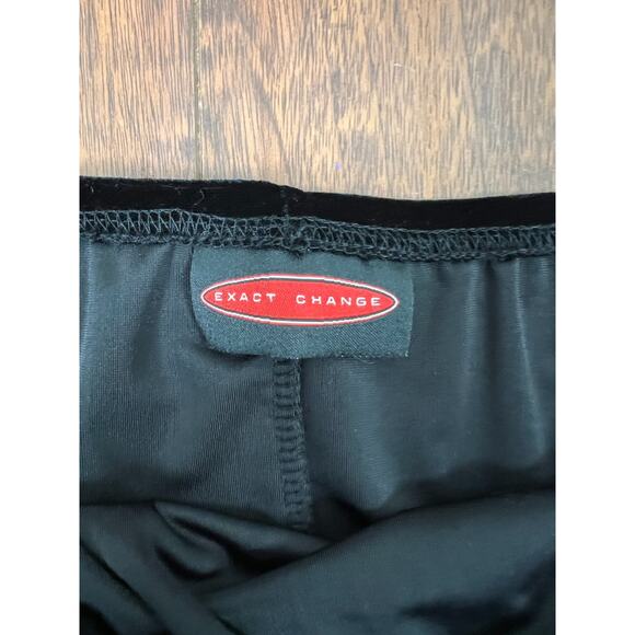 Y2K Black Velvet Chiffon Ruffle Hem Asymmetrical Skirt Medium Goth Whimsy Goth - Picture 2 of 6